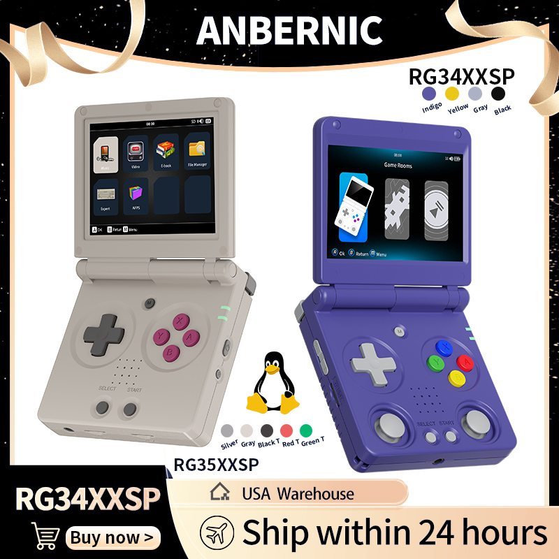 Retro Gaming On - Anbernic RG34XXSP RG35XXSP Flip Handheld-Spielekonsole IPS-Bildschirm