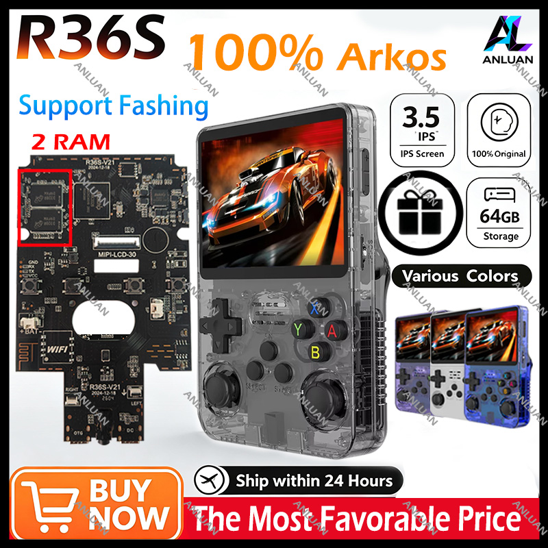 Retro Gaming Emulator - Original R36S Retro-Handheld-Spielkonsole Open-Source-ARKOS-System 3,5
