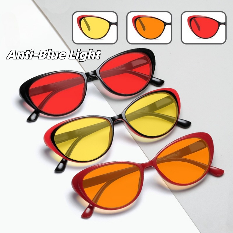 Retro Gaming Projector - Retro Cat-Eye Nachtsicht Anti-Blaulicht-Brille Rote und