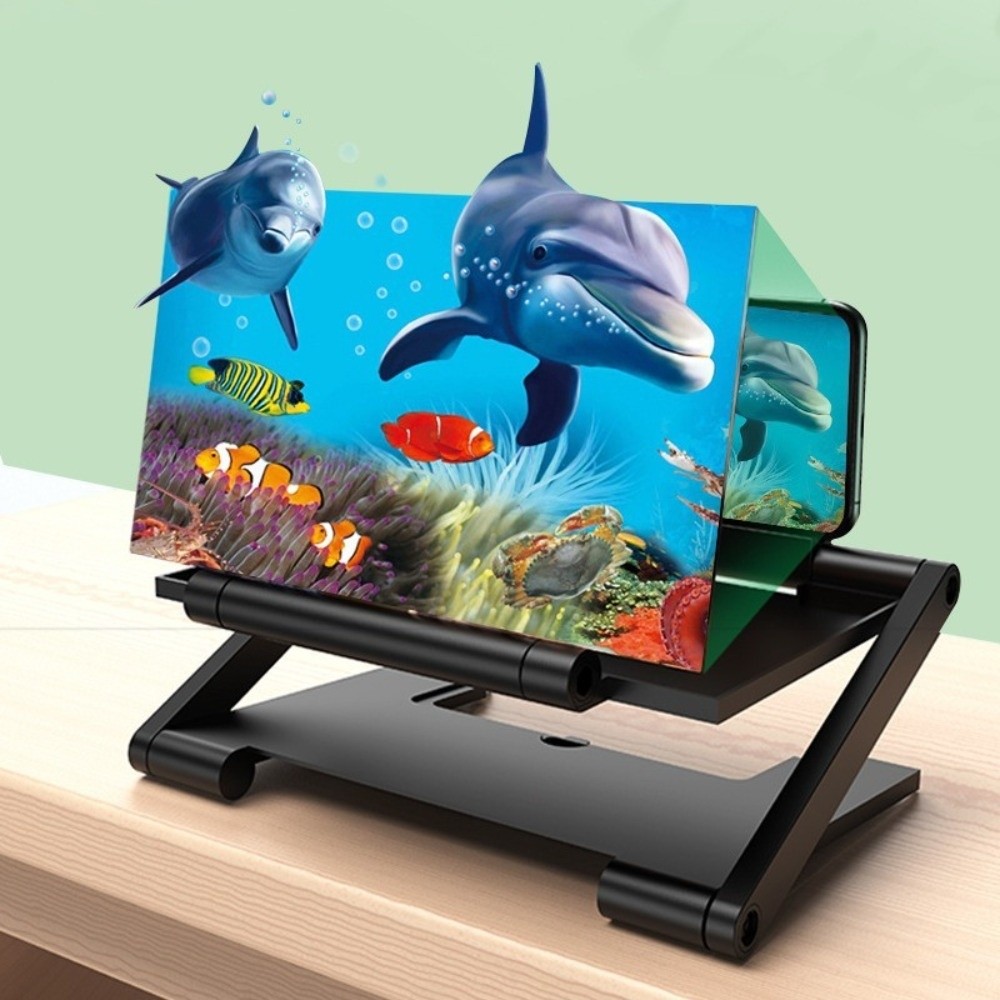 Retro Gaming And Projector - Faltbarer Handy-Bildschirmverstärker, vergrößerter Bildschirm, multifunktionaler Bildschirmvergrößerer,