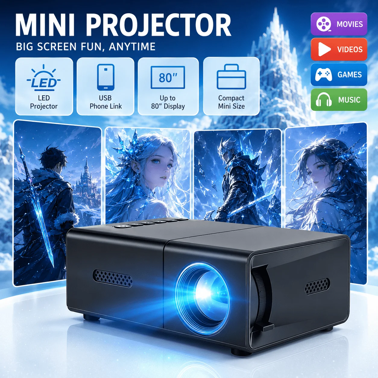 Mini tragbarer Projektor, komp – Retro Gaming Projector Bewertung und Preis