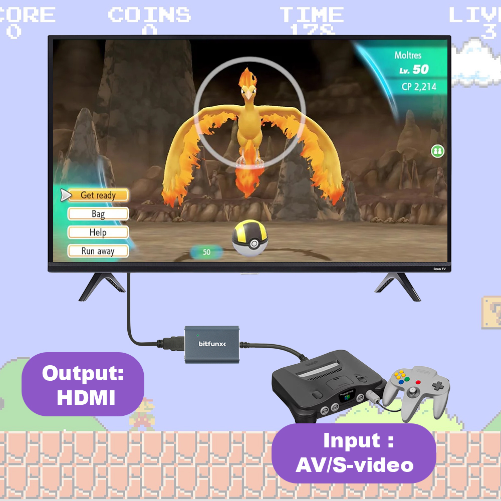 Bitfunx 720P Svideo / AV zu HD – Retro Gaming On Bewertung und Preis